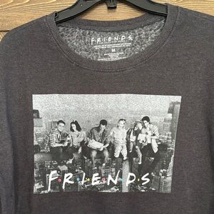 Friends TV Show Graphic Sweatshirt Womens Medium Gray Crewneck Sitcom TV Series